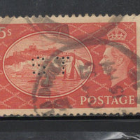 Great Britain 1951 White Cliffs Dover Sc 287 with ST Perfin Used # 725