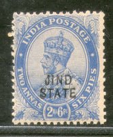 India 1922 Jind State KG V 2½As Postage Stamp Sc 100 MNH # 737