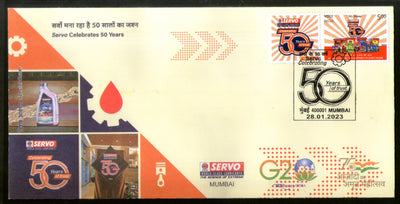 India 2023 Servo Lubricants & Greases Indian Oil Automobile Petroleum My Stamp Special Cover # 7479