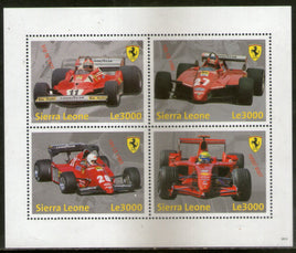 Sierra Leone 2009 Ferrari Racing Cars Sc 2945 Sheetlet MNH # 7504