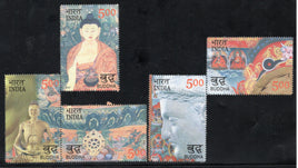 India 2007 Mahaparinirvana of Buddha Buddhism Setenant 5v MNH # 7534