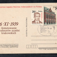 Poland 1989 Jawaharlal Nehru birth Cent. Special Cancellation Post Card #&nbsp; 7577