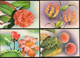 India 1977 Indian Flowers Lotus Tree Plant Phila-724-27 Max Cards # 7583