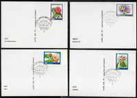 India 1977 Indian Flowers Lotus Tree Plant Phila-724-27 Max Cards # 7583