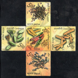India 2009 Spices of India Herbal Medicine Phila-2465 Setenant MNH # 7599