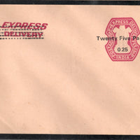 India 15np+13p Express Delivery O/p 25p Postal Stationery Envelope Mint # 7603