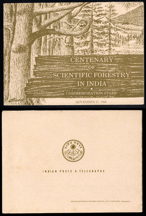 India 1961 Scientific Forestry Centenary Phila-361 Cancelled Folder # 7605