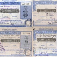 India 4 Different Postal Order up to Rs. 7 Good Condition Used RARE # 7671
