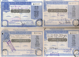 India 4 Different Postal Order up to Rs. 7 Good Condition Used RARE # 7671