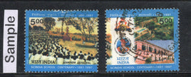 India 1997 Centenary of Scindia School Mahatma Gandhi Phila-1574-75 Used Stamp Set # 767