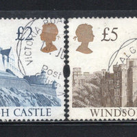 Great Britain 1992 2 diff. Castle series High Value Sc 1447-48 Used # 767