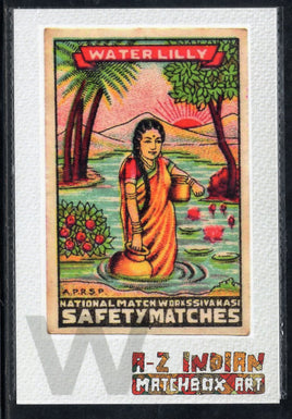 India 2021 Water Lilly A to Z Matchbox Art Picture Post Card Mint # 7702