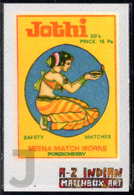 India 2021 JOTHI A to Z Matchbox Art Picture Post Card Mint # 7731