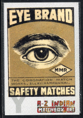 India 2021 Eye A to Z Matchbox Art Picture Post Card Mint # 7741