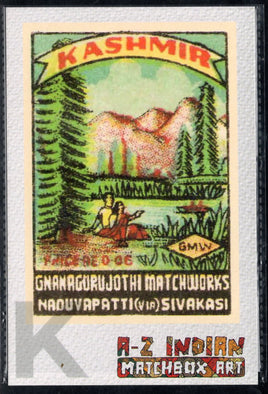 India 2021 Kashmir A to Z Matchbox Art Picture Post Card Mint # 7753