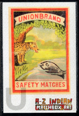 India 2021 Leopard A to Z Matchbox Art Picture Post Card Mint # 7783