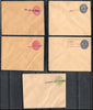Hyderabad Travancore – Cochin State O/P P&T 5 Diff. Postal Stationery Envelope Mint # 7787