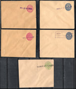 Hyderabad Travancore – Cochin State O/P P&T 5 Diff. Postal Stationery Envelope Mint # 7787