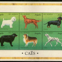 Angola 1998 Breeds of Dog Pet Animal Sc 1024 Sheetlet MNH # 7790