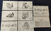 India 2021 R. K. Laxman Cartoonist Sketch of Mahatma Gandhi 6 Diff. Picture Post Cards Mint # 7810