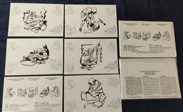 India 2021 R. K. Laxman Cartoonist Sketch of Mahatma Gandhi 6 Diff. Picture Post Cards Mint # 7810