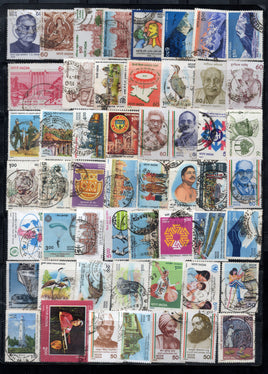 India 1980's 187 Diff. Used Commemorative Stamps # 7837