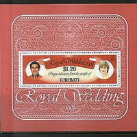 Kiribati 1981 Princess Diana & Charles Royal Wedding M/s Sc 379 MNH # 7837