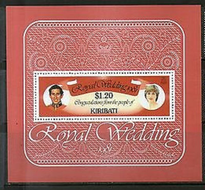 Kiribati 1981 Princess Diana & Charles Royal Wedding M/s Sc 379 MNH # 7837