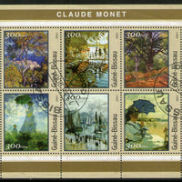 Guinea Bissau 2001 Claude Monet Painting Art M/s Sheetlet Cancelled # 7862