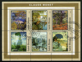 Guinea Bissau 2001 Claude Monet Painting Art M/s Sheetlet Cancelled # 7862