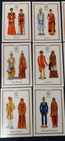 India 2023 Traditional Wedding Costumes Set of 16 Diff. Picture Post Cards Mint # 7863