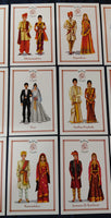 India 2023 Traditional Wedding Costumes Set of 16 Diff. Picture Post Cards Mint # 7863