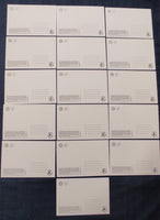 India 2023 Traditional Wedding Costumes Set of 16 Diff. Picture Post Cards Mint # 7863