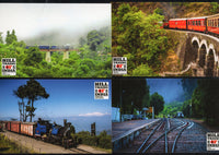 India 2021 Hill Trains set of 4 Diff. Picture Post Cards Mint # 7878