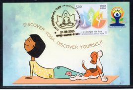 India 2025 11th International Day of Yoga Dog Max Cards # 7903