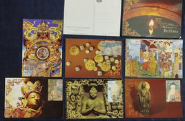 India 2007 Buddha Mahaprinirvan Phila-2271a Set of 5 Max Cards Presentation Pack With Stamp & Cancelled # 8067