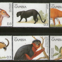 Gambia 1996 Monkey Mammals Wildlife Animals Sc 1740 6v MNH # 807