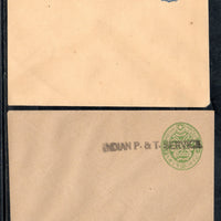 Hyderabad Travancore – Cochin State O/P P&T 2 Diff. Postal Stationery Envelope Mint # 8158