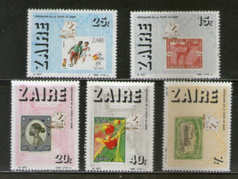 Zaire 1986 Stamp Centenary Stamps on Stamp Sc 1220-24 MNH # 816