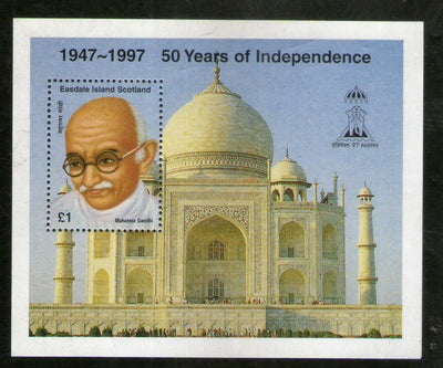 Easdale Island - Scotland 1997 Mahatma Gandhi of India Taj Mahal M/s MNH # 8259