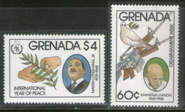 Grenada 1985 Mahatma Gandhi of India Martin Luther King Sc 1404-5 2v MNH