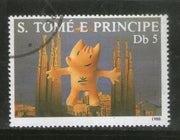 St. Thomas & Prince Is. 1989 Barcelona Olympic Games Muscot Cobi 1v Sc 834 Cancelled # 886a