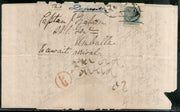 India 1864 Formula Letter Sheet f.w. QV ½An t.w.164 Duplex Canc. to UMBALLA with Red Cds # 9002