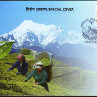 India 2022 Darjeeling Tea Agriculture Plant Special Cover # 9010