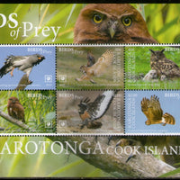 Rarotonga Cook Islands 2018 Birds of Prey Eagle Wildlife Sheetlet MNH # 9011