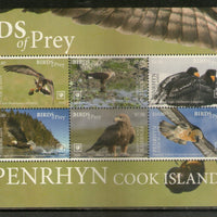 Penrhyn 2018 Birds of Prey Eagle Wildlife Sheetlet MNH # 9016