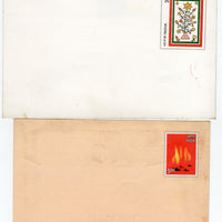 Carte de vœux d'amitié Inde 2000 avec enveloppe, papeterie postale, état neuf # GR88