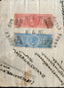India Fiscal Qv 8As. & 1Re. Special Adhesive on Private Hundi Paper Revenue Court Fee # 9082D