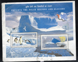 India 2009 Preserve Polar Regions & Glacier Penguin M/s Phila-2563 Used Stamp # 9085