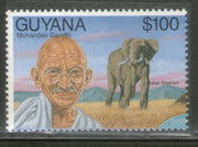 Guyana 1993 Mahatma Gandhi of India Elephant Sc 2680a 1v MNH # 909